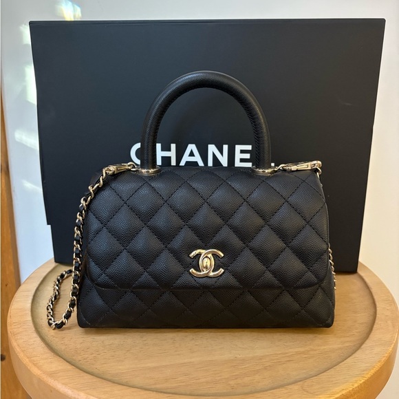 Chanel Small Caviar Coco Top Handle Bag - Picture 1 of 10